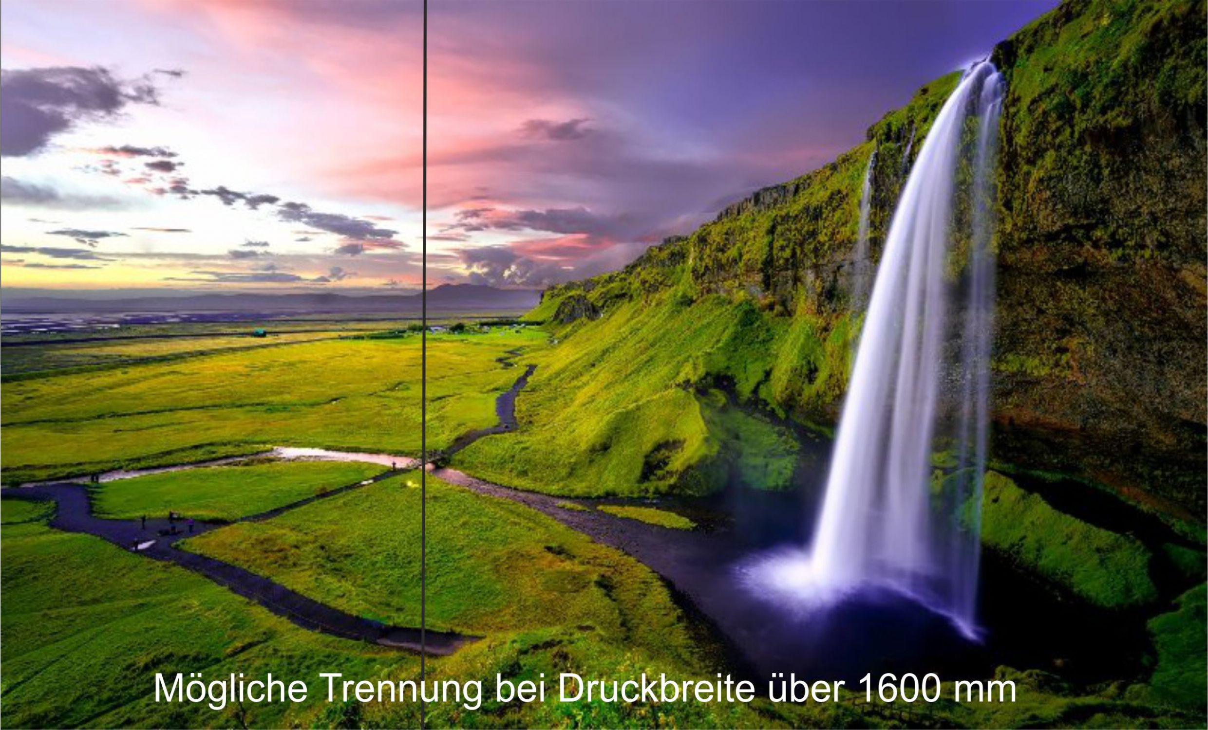 Duschrückwand "Wasserfall Seljalandsfoss"